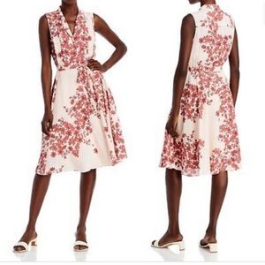 Nanette Lepore Sleeveless Floral Apricot Glow Shirt Dress